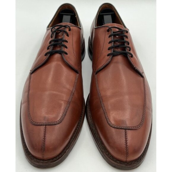 Mens Allen Edmonds Delray Split-toe Derby Brown Leather Dress Shoes Men’s 10D main image 7